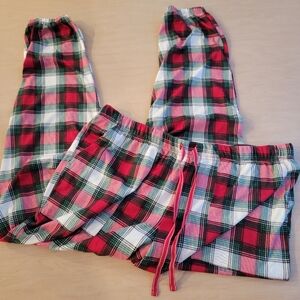 Joyspun Pajama Pants Plaid Christmas Holiday Jammies Women's Large 12/14